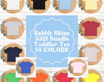 Rabbit Skins 3321 Toddler Fine Jersey Tee Mockup Bundle, 3321 Mockup Bundle, Rabbit Skins Mock up Bundle, Boho Baby Mockups, Toddler Shirts