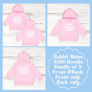 Pink Rabbit Skins 3326 Mockup Bundle Toddler Hoodie Mockup Kids Hoodie Mockup Rabbit Skins Mock up Bundle Toddler Mockup Fleece Hoodie Mock