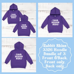 Purple Rabbit Skins 3326 Mockup Bundle Toddler Hoodie Mockup Kids Hoodie Mockup Rabbit Skins Mock up Bundle Toddler Mockup Fleece Hoodie