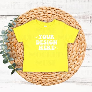 Yellow Rabbit Skins 3321 Mockup Toddler Fine Jersey Tee Mockup 3321 Mockup Bundle Rabbit Skins Mock up Boho Baby Mockups Toddler T Shirts