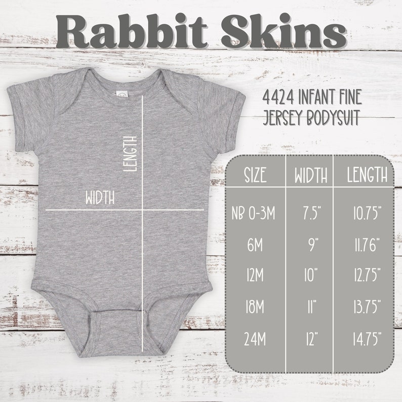 Rabbit Skins 4424 Infant Fine Jersey Bodysuit Mockup Bundle, 4424