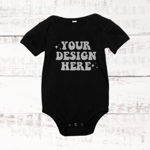 Black Bella Canvas 100B Infant Bodysuit Mockup Bella Canvas One Piece Bodysuit Mockup Infant Mockup Baby Shirt Mockup Boho Mockup Bundle