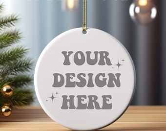 Ceramic Ornament Mockup Circle Ornament Mockup Christmas Mockup Blank Christmas Ornament Mockup Bundle Tree Ornament Mockup Canva Bundle