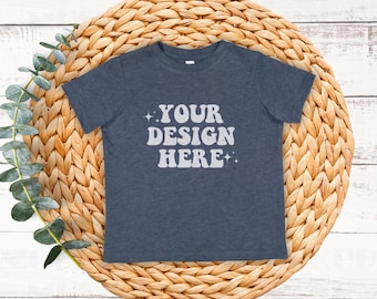 Vintage Navy Rabbit Skins 3321 Mockup Toddler Fine Jersey TShirt Mockup 3321 Mockup Bundle Rabbit Skins Mock up Boho Flatlay Baby Mockups