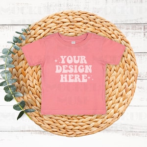 Mauvelous Rabbit Skins 3322 Infant Fine Jersey Tee Mockup 3322 Mockup Rabbit Skin Boho Flatlay Mockup Infant Shirt Mockup Bundle Baby TShirt