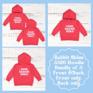 Vintage Red Rabbit Skins 3326 Mockup Bundle Toddler Hoodie Mockup Kids Hoodie Mockup Rabbit Skins Mock up Bundle Toddler Hoodie Mock ups
