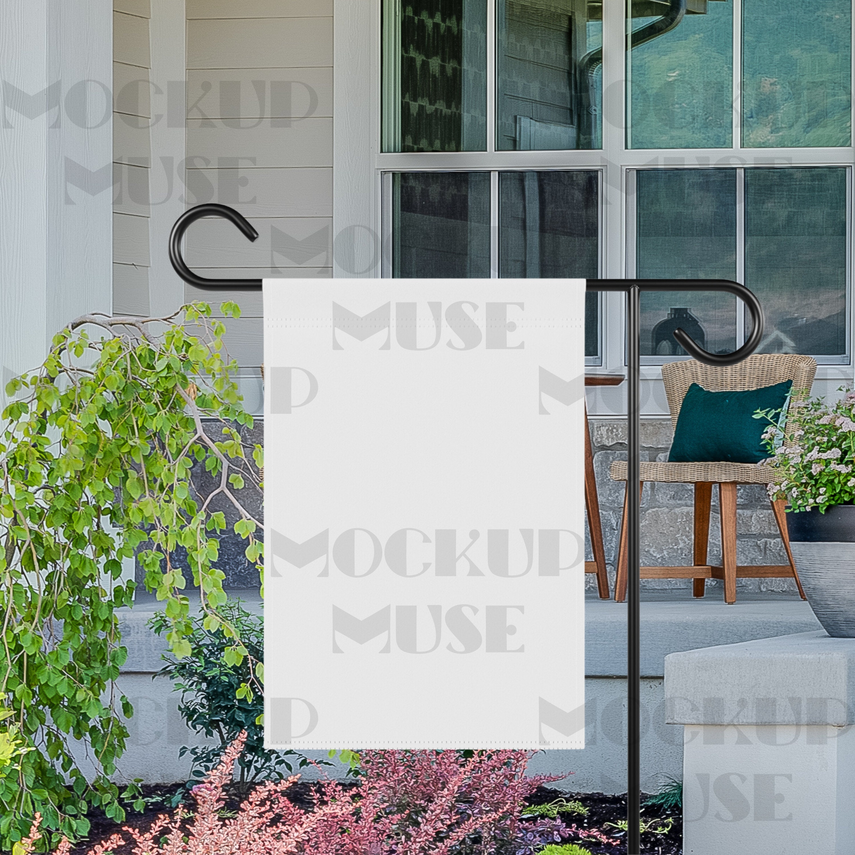 Garden and House Banner Mockup Bundle Garden Flag Mockup Garden Flag