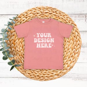 Mauvelous Rabbit Skins 3321 Mockup Toddler Fine Jersey TShirt Mockup 3321 Mockup Bundle Rabbit Skins Mock up Boho Flatlay Mockups Baby Mock