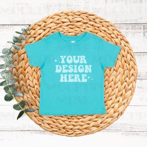 Caribbean Rabbit Skins 3322 Infant Fine Jersey Tee Mockup 3322 Mockups Rabbit Skins Boho Flatlay Mockups Infant Shirt Mockup Bundle Baby Tee