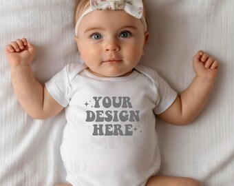 Baby Bodysuit Mockup White Baby Bodysuit Mockup Infant Mockup White Rabbit Skins Baby Shirt Mockup Bundle Boho Baby Mockups Baby Model Mock