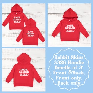 Red Rabbit Skins 3326 Mockup Bundle Toddler Hoodie Mockup Kids Hoodie Mockup Rabbit Skins Mock up Bundle Toddler Mockup Fleece Hoodie