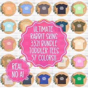 Rabbit Skins 3321 Toddler Fine Jersey Tee Mockup Bundle, 3321 Mockup Bundle, Rabbit Skins Mock up Bundle, Boho Baby Mockups, Toddler Shirts