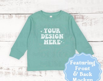 Saltwater Rabbit Skins 3302 Toddler Long Sleeve Tee Mockup 3302 Mockups Rabbit Skins Mock up Boho Baby Mockups Toddler T Shirt Mockup Bundle