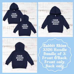Navy Rabbit Skins 3326 Mockup Bundle Toddler Hoodie Mockup Kids Hoodie Mockup Rabbit Skins Mock up Bundle Toddler Mockup Fleece Hoodie Mock