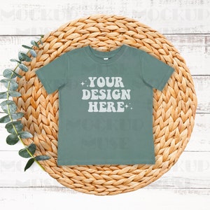 Basil Rabbit Skins 3321 Mockup Toddler Fine Jersey TShirt Mockup 3321 Mockup Bundle Rabbit Skins Mock up Boho Baby Mockups 3321 Toddler Tee