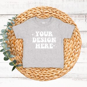Heather Rabbit Skins 3321 Mockup Toddler Fine Jersey Tee Mockup 3321 Mockup Bundle Rabbit Skins Mock Boho Baby Mockups Heather Toddler Shirt