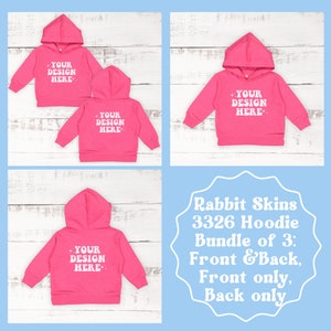 Vintage Hot Pink Rabbit Skins 3326 Mockup Bundle Toddler Hoodie Mockup Kids Hoodie Mockup Rabbit Skins Mock up Bundle Toddler Hoodie Mock up