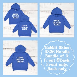 Royal Blue Rabbit Skins 3326 Mockup Bundle Toddler Hoodie Mockup Kids Hoodie Mockup Rabbit Skins Mock up Bundle Toddler Mockup Fleece Hoodie
