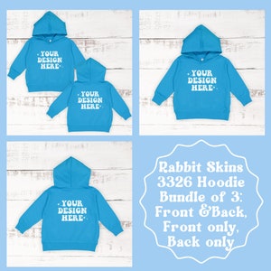 Turquoise Rabbit Skins 3326 Mockup Bundle Toddler Hoodie Mockup Kids Hoodie Mockup Rabbit Skins Mock up Bundle Toddler Mockup Fleece Hoodie