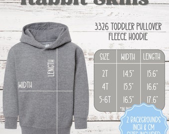 Rabbit Skins 3326 Size Chart Toddler Hoodie Sizing Guide Rabbit Skins 3326 Toddler Hoodie Mockup Size Guide Flatlay Mockups Pullover Mock Up
