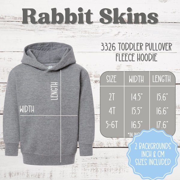 Rabbit Skins 3326 Size Chart Toddler Hoodie Sizing Guide Rabbit Skins 3326 Toddler Hoodie Mockup Size Guide Flatlay Mockups Pullover Mock Up