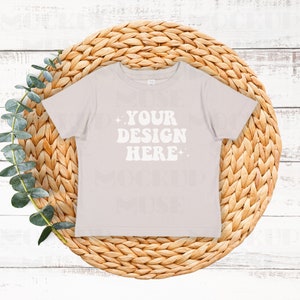 Silver Rabbit Skins 3321 Mockup Toddler Fine Jersey Tee Mockup 3321 Mockup Bundle Rabbit Skins Mock up Boho Baby Mockup Silver Toddler Shirt