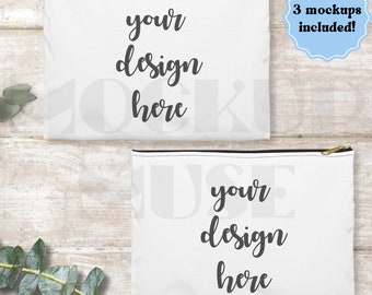 Zubehör Tasche Mockup, Printize Tasche Mockup, Reißverschluss Schminktasche Mockup, Schminktasche Mockup, Kosmetiktasche Mockup, Zubehör Tasche MockUp