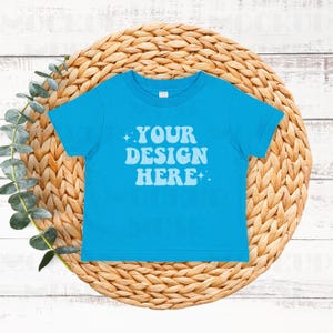 Turquoise Rabbit Skins 3322 Infant Fine Jersey Tee Mockup 3322 Mockup Rabbit Skin Boho Flatlay Mockup Infant Shirt Mockup Bundle Baby TShirt