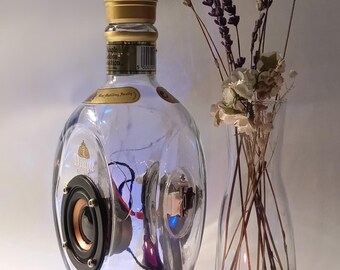 Portable Wireless Bluetooth Speaker; “Dimple Boombox”, from empty recycled objects on handicraft
