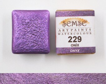 Acquerello Onyx fatto a mano: Semse Art, pigmenti intensi (2 ml, mezza pastiglia)