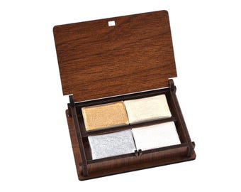 Set de acuarelas metálicas hechas a mano: 4 colores Assos en caja de madera