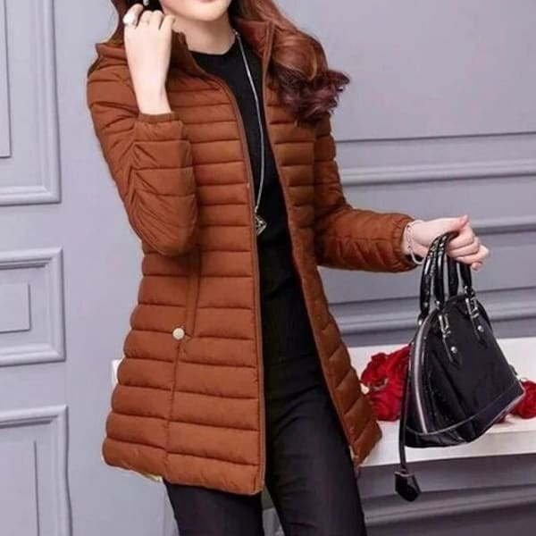 Women's Puffer Jacket High-Quality Long Winter Coat