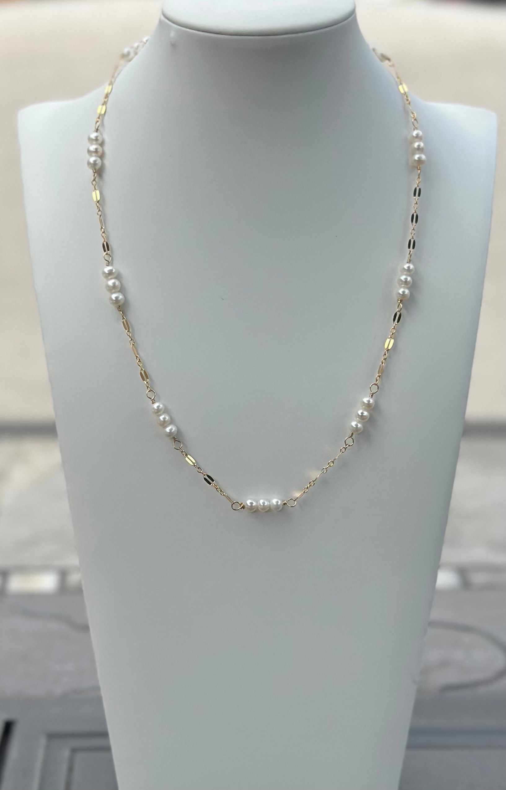 Lumina Pearl Station Necklace main image 1
