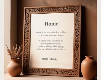 Home Wall Art Printable - Neutral Beige Home Décor - Cosy Minimalist Typography