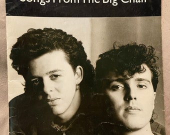 Tears For Fears - “Songs From The Big Chair” Original 1985 Song Book w/ Sheet Music for Voice, Piano, & Guitar Chords - Sheet Music w Lyrics
