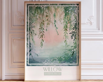 Willow Song Poster Watercolor Wall Art Subtle Song Print Watercolor Painting Soft Pastel Tones Gift For Music Fans