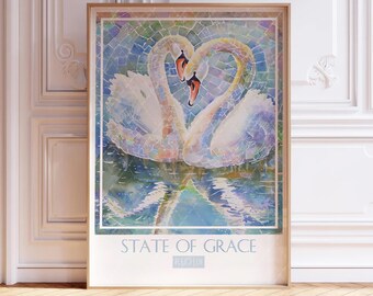 State of Grace Song Poster Watercolor Wall Art Subtle Song Print Watercolor Painting Soft Pastel Tones Gift For Music Fans