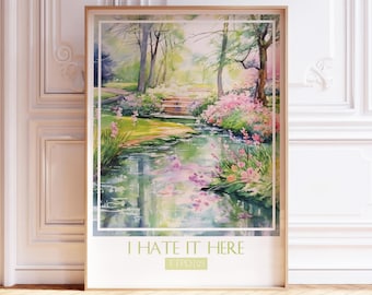 I Hate It Here Song Poster Watercolor Wall Art Subtle Song Print Watercolor Painting Soft Pastel Tones Gift For Music Fans
