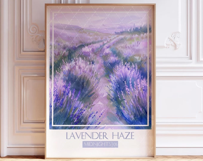 Lavender Haze Song Poster Watercolor Wall Art Subtle Song Print Watercolor Painting Soft Pastel Tones Gift For Music Fans