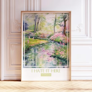 I Hate It Here Song Poster Watercolor Wall Art Subtle Song Print Watercolor Painting Soft Pastel Tones Gift For Music Fans