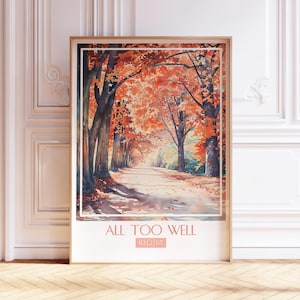 All Too Well Song Poster Aquarell Wandkunst Subtiler Song Druck Aquarell Malerei Weicher Pastellton Geschenk für Musikfans