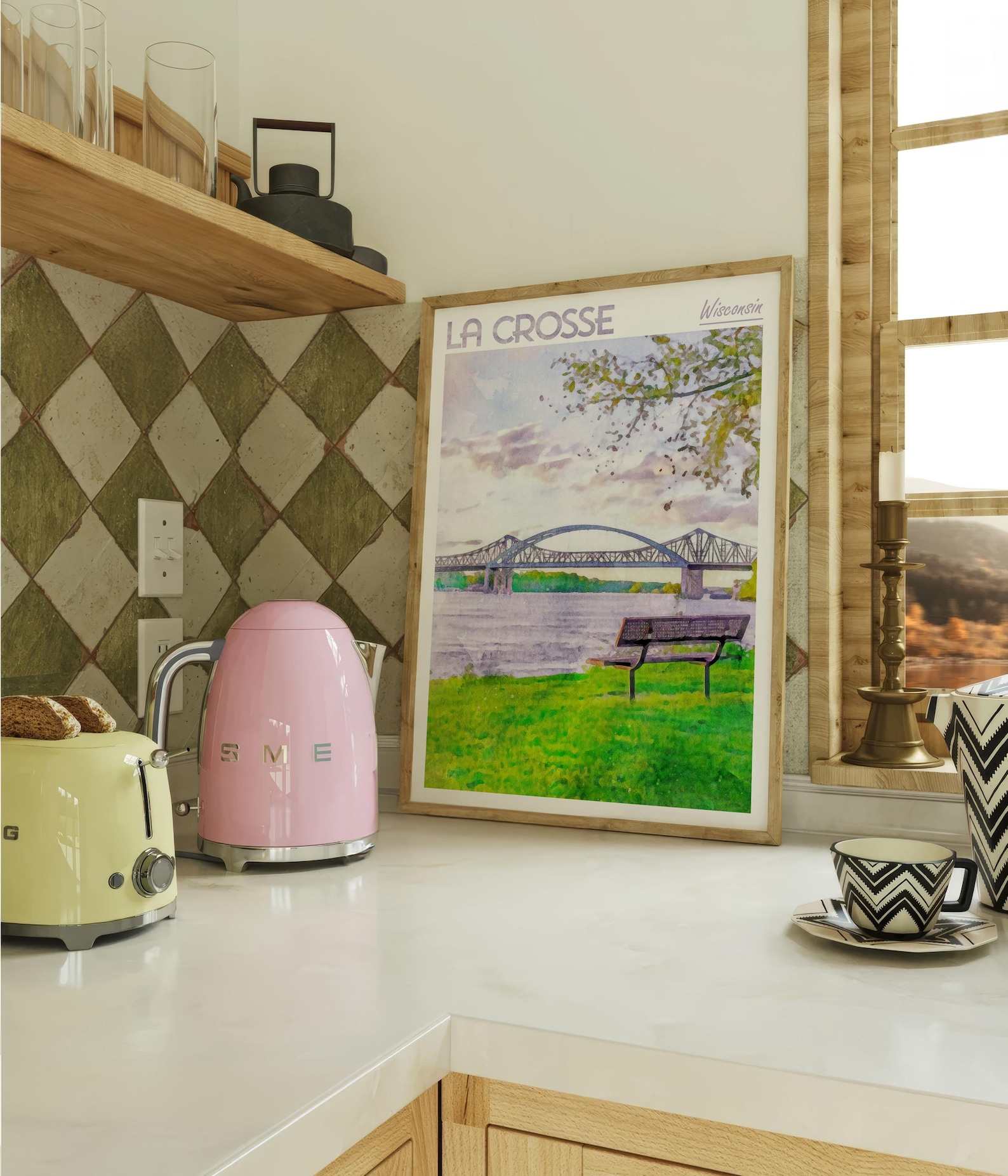 La Crosse Watercolor Art Print La Crosse City Print Wisconsin USA