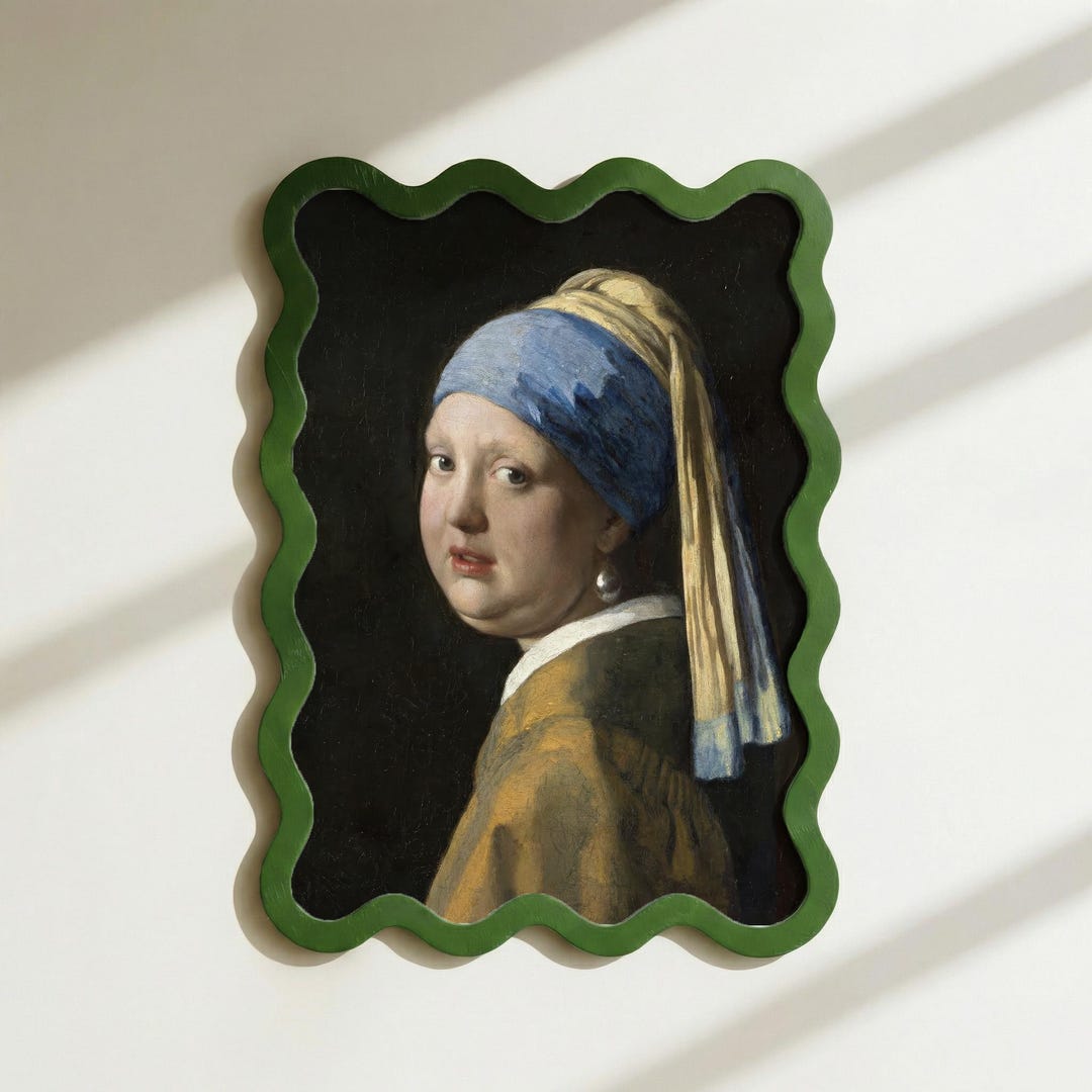 Funny Girl With a Pearl Earring Parody Print: Body Positive Wall Art ...