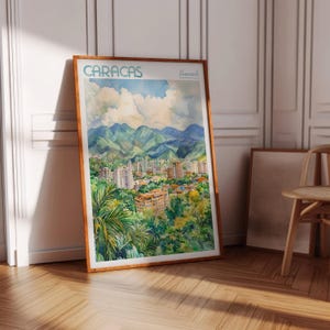a picture of a city with mountains in the background