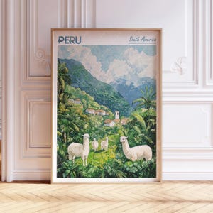 Peru Watercolor Art Print - South America Print - South America Travel Poster - World Cities Wall Art - Pastel Colors Travel Art