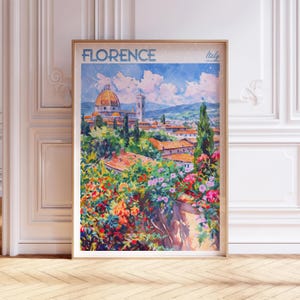 Florence Watercolor Art Print - Florence City Print - Italy Europe Travel Poster - World Cities Wall Art - Pastel Colors Travel Art