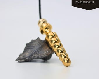 Péndulo de latón con forma de corazón galáctico, herramienta de sanación energética (7 cm)