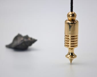 Triskelion Tune Brass Pendulum, Reiki Energy Healing, Chakra Balance