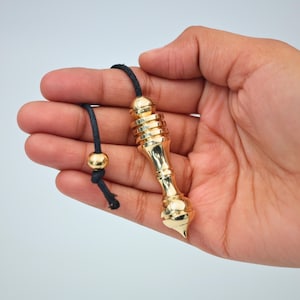 Messing Pendel Lotus Tropfen Heilung Pendel 6 cm Energie Balancer Chakra Reinigung Werkzeug spirituelles Geschenk für Meditation und Energiearbeit