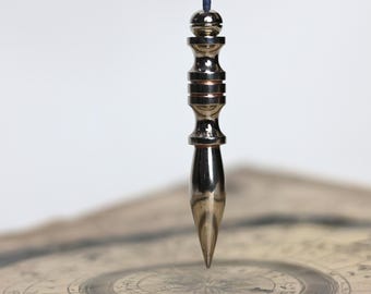 Brass Pendulum with Selenite Beam, Reiki Chakra Balancing (9cm)